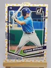 Carson Williams 2023 Donruss Baseball On Fire #115 /75 Tampa Bay Rays