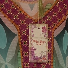 NWT Boho RUBY YAYA Embroidered Sequin Cotton Multi Pattern Sequins Kaftan