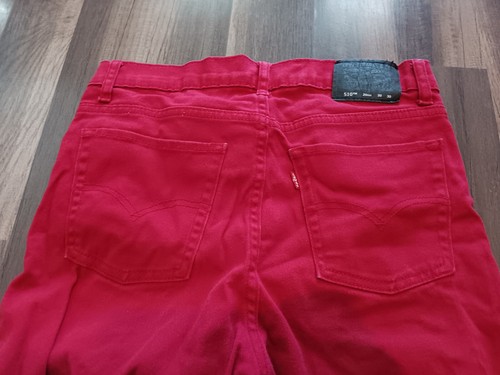 Levis boys 510 skinny Size 20 REG 30X30 (actual SZ 31X29) red color jeans - Picture 8 of 12