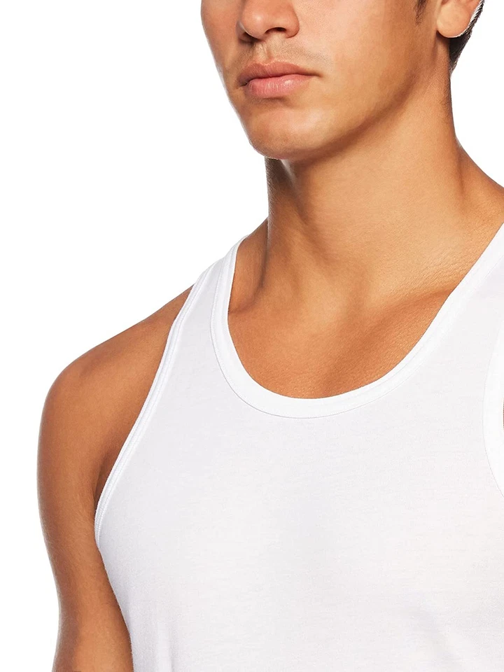 Pack de 3 camisetas interiores de algodón para hombre Jockey (8820 blancas_XL) Foto 4 de 4