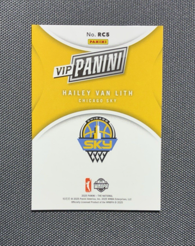 2025 Panini VIP GOLD PACK WNBA #RC5 HAILEY VAN LITH CHICAGO SKY SP Rare ROOKIE - Picture 2 of 2