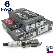 6 Pack Ngk 3951 V-power Spark Plugs For 1998-2004 Ford Mustang 3.9l 3.8l V6