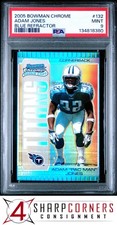 2005 BOWMAN CHROME BLUE REFRACTOR #132 ADAM PAC MAN JONES RC #/250 POP 1 PSA 9