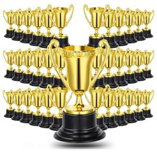 Fumete 60 Pack Mini Gold Trophies for Kids Party Favors Classroom Rewards