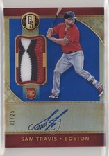 2017 Chronicles Gold Standard Rookie Jersey Prime 1/25 Sam Travis #46 Auto 0s3