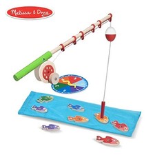 Melissa  Doug Catch  Count Wooden Fishing Game Developmental Toy, 2 Magnetic