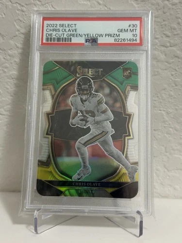 2022 Panini Select - Concourse Chris Olave #30 Silver Prizm Die-Cut (RC) PSA 10