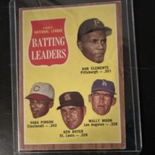 Topps - 1962 League Batting Leaders #52 Clemente Boyer Pinson Moon