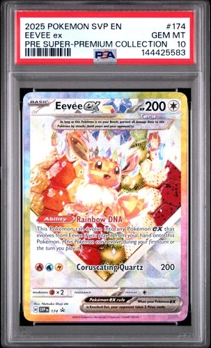 2025 POKEMON SVP EN-SV BLACK STAR PROMO #174 EEVEE EX PSA 10