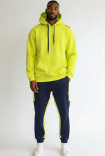 Men's Cotton Hooded Jumpsuit Winter Gauze Sport Gym Complete M