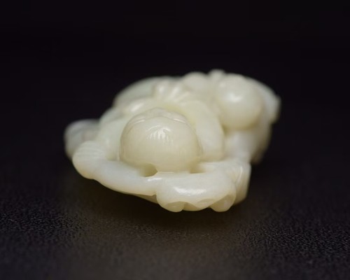 CHINESE 19TH CENTURY WHITE Hetian JADE BOYS TOGGLE STATUE QING DYNASTY74 - Picture 5 of 9