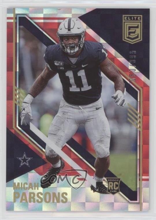 2021 Panini Donruss Elite Rookies Red 50/399 Micah Parsons #158 0f9s