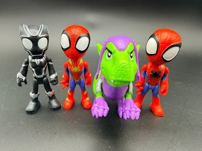 4 Marvel Spidey And His Amazing Friends 4  Action Figure Lot with No Duplicates
