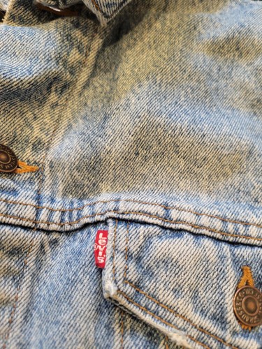 Vintage Levi's Denim Jacket Mens L Trucker Made USA 90s 70507-4890 Distressed by Levi's, $56.98 - Photo 7