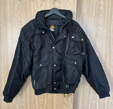 Vintage Descente Jacket Mens Medium Black Hooded Ski Japan 90s