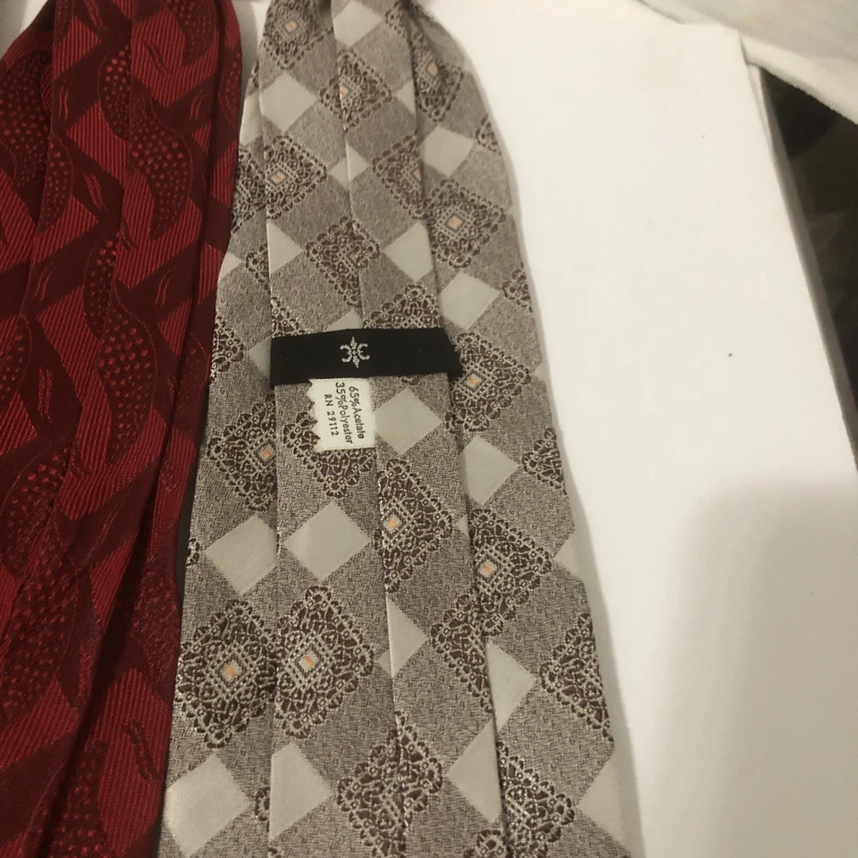 VTG Lot of 9( 60s 70s Clip On Ties Lord & Lord, Snap, Designer Creations Necktie - Image 3 of 4