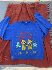 VTG 90s  Beary Christmas  Teddy Bear Christmas Sweatshirt Crew / Women  s Large