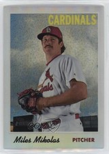 2019 Topps Heritage Chrome Refractor 286/570 Miles Mikolas #THC-435 3a8