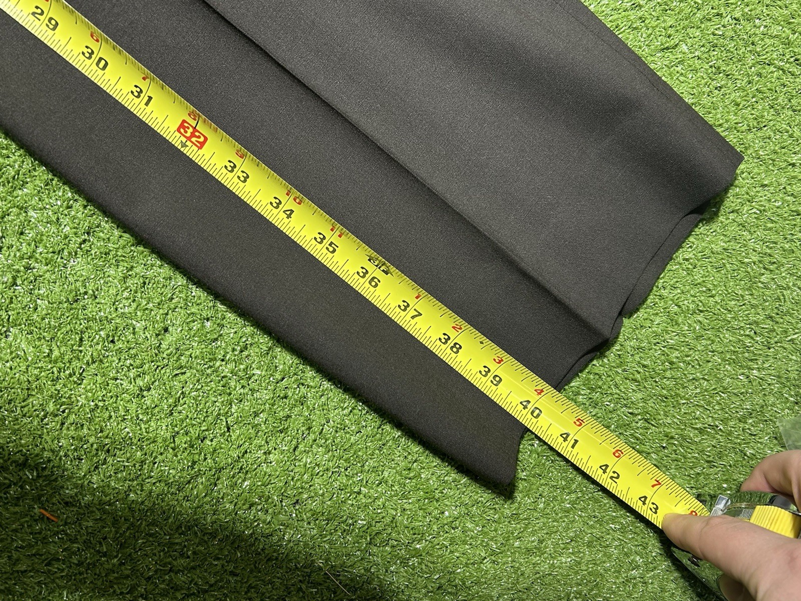 Hugo Boss Dress Pants Mens 34x30 Brown Virgin Wool Blend Slacks Straight Leg thumbnail 6