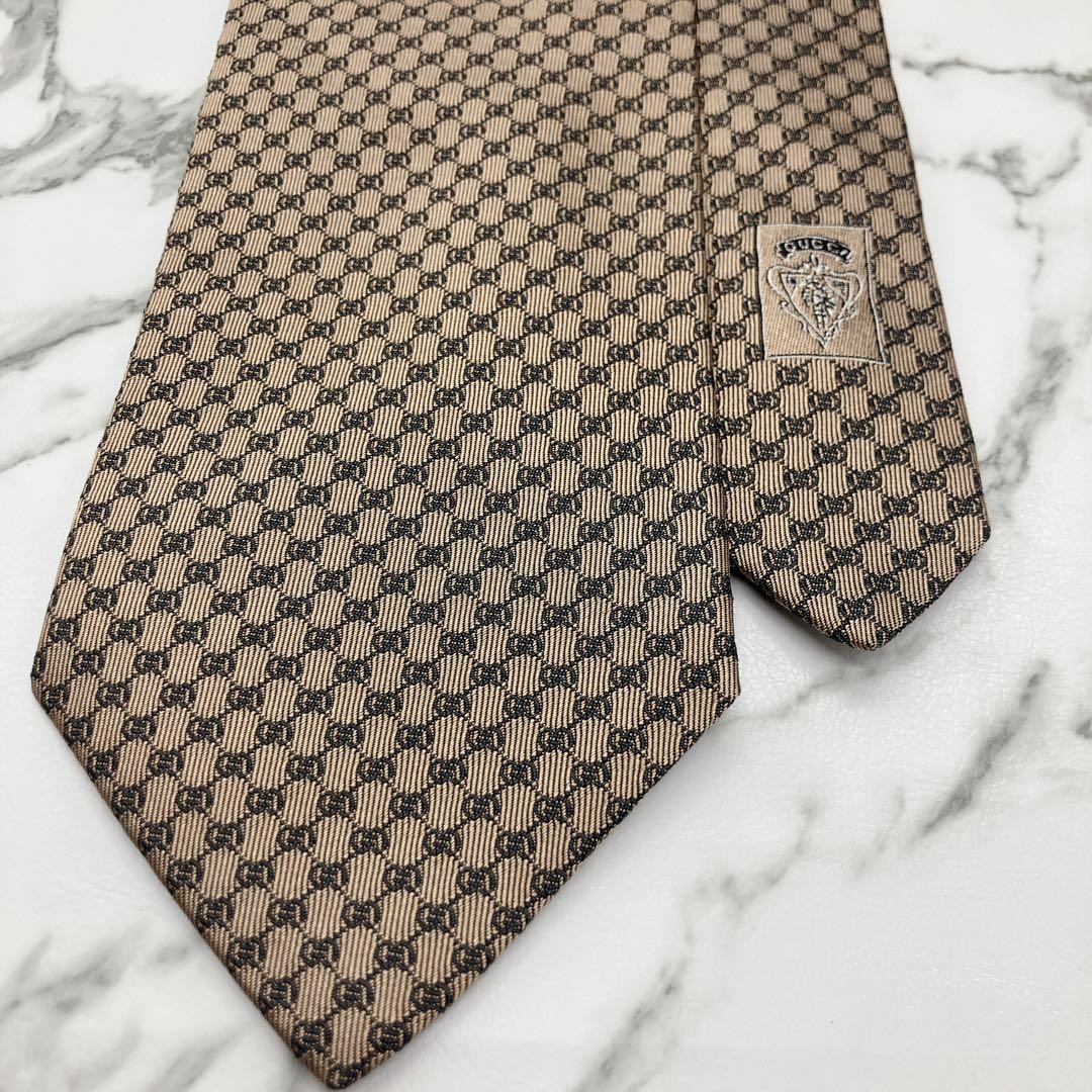 Gucci Necktie GG Pattern Interlocking Very Good C… - image 3