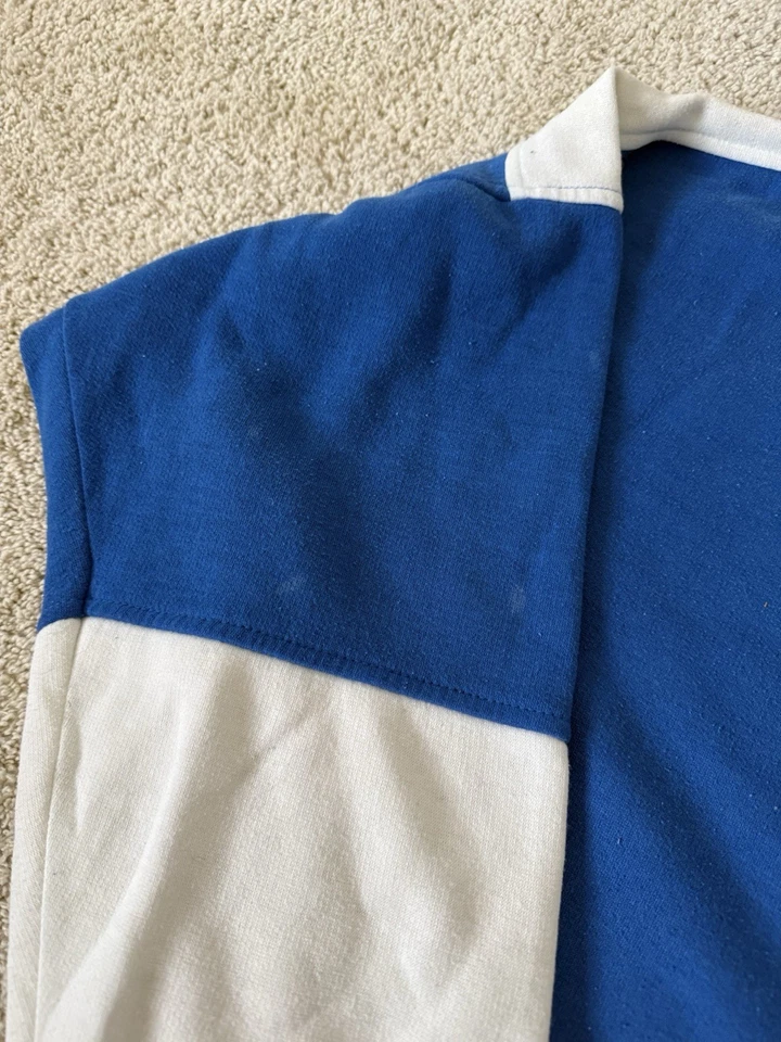 Sudadera Polo De Colección Años 80 Nike Rugby Para Hombres M Pullover Azul Blanco Retro Preppy Foto 4 de 4