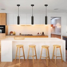 Black Matte LED Pendant Lights 3-Pack for Kitchen Island Dining, Dimmable