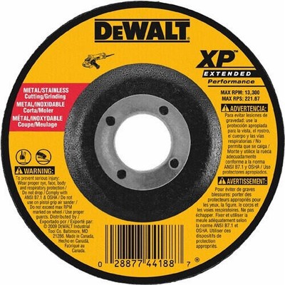 DeWalt DW8825 Depressed Center Wheel 7'' x 1/8'' Zirconia Alumina Ferrous Metals