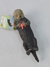 2000 Vintage Safari Ltd Sea Otter w Starfish w Tag Wild Animal Figure Toy Rare