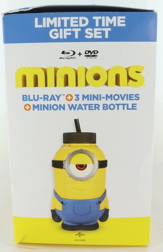 Minions Gift Set (Blu-Ray + 3 Mini-Movies + Minion Water Bottle) - Picture 3 of 3