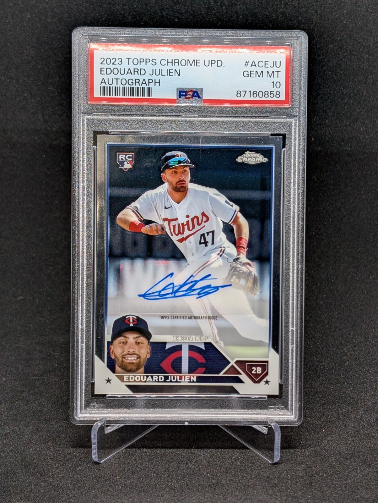 2023 Topps Chrome Update Autograph Edouard Julien AC-EJU Rookie RC Auto PSA 10