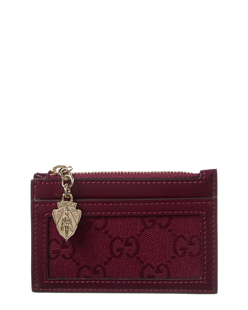 Женский футляр для карточек Gucci Luce Gg из холста и кожи красный Ns 109290₽