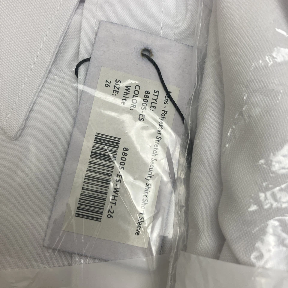 NUEVO CON ETIQUETAS (Lote de 2) TALLA 7XL - Camisa de vestir manga corta blanca con botones TALLA 26-26,5 Foto 4 de 4