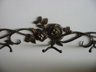 Antique Brass Rose Wall Clothes Belt Rack Holder — photo 6