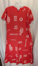 VTG Jostar Tropical Fish Print Maxi Dress USA Made SZ S