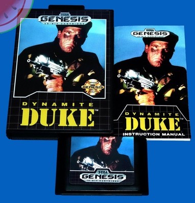 TESTED Sega GENESIS Game DYNAMITE DUKE Completed with NEW Case Manual CIB