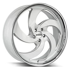 Strada Retro 5 Wheel 22x10 24 6x139.7 106.4 White Single Rim