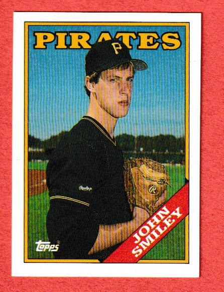 1988 Topps Baseball Card John Smiley Rookie Pittsburgh Pirates #423