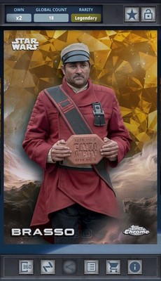 Brasso Gold 50cc Legendary Star Wars Card Trader Chrome Sapphire