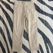 Vineyard Vines Boys 8 Beige Tan Khaki Chino Pants Flat Front Adjustable EUC