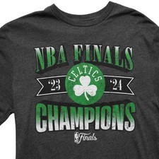 Fanatics Boston Celtics 2024 NBA Finals Champions Tee Mens S Charcoal