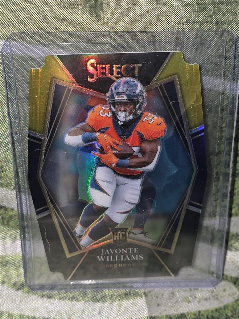 2021 Select - Premier Level Javonte Williams (RC) #157 Black & Gold Die-cut