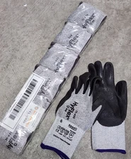 6 Pairs - Ansell Hyflex 11-435 Cut Resistant Gloves A3 Cut Level Polyurethane 6