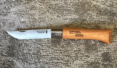 Opinel No. 5 Carbone Honey Knife Carbon Steel Beechwood Handle Outdoor Tool
