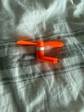 2-in-1 USB-C  Lightning Mini Phone Cooling Fan, Portable, Orange, for iPhone