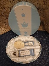 Rare Mud Pie First Tooth Of The Prince And First Curl Keepsake Box Baby Boy