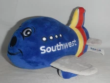 Southwest Airlines SWA 8" Plush Spirit Mascot Airplane with Sound by Daron