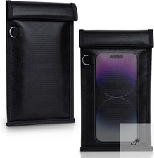 2 Pack Military Grade Faraday Bags, Fireproof Waterproof Signal Blocking Pouch