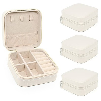 KEINE MARKE Small Jewelry Box, Travel Portable Case for Ring, White 
