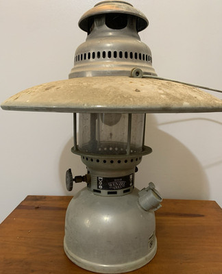Wenzel 1887 Kerosene Hanging Lantern Gray Metal Glass 823018