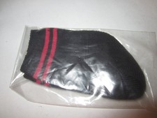 American Girl Pair Of Socks For 18" Dolls Black w/ Red/Pink Stripes